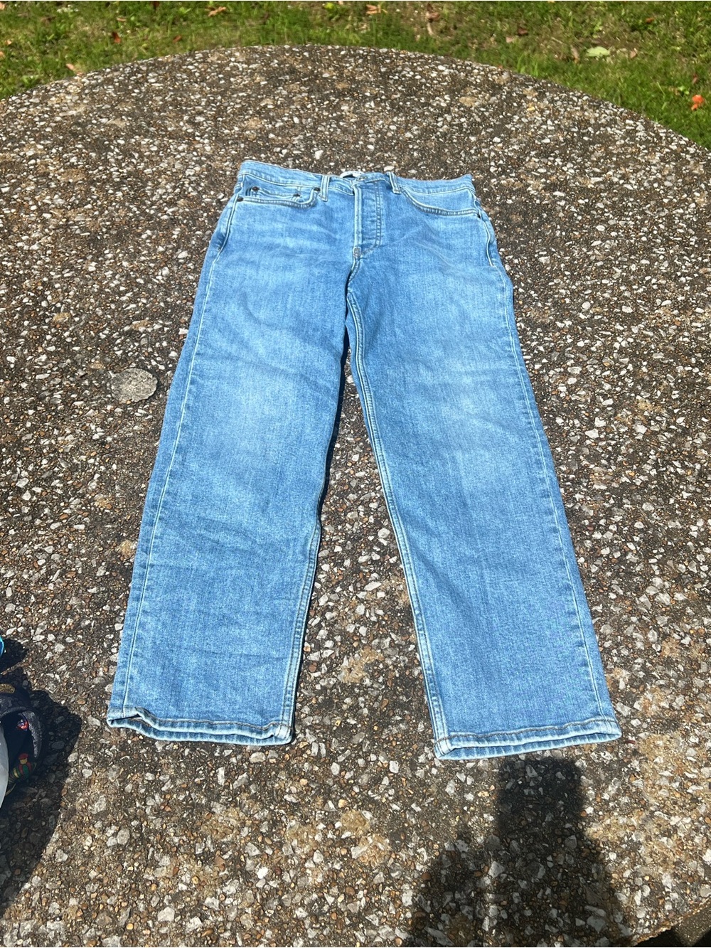 Re/Done 70s Stovepipe High Rise Button Fly Light Wash Jeans Size 29 Normcore